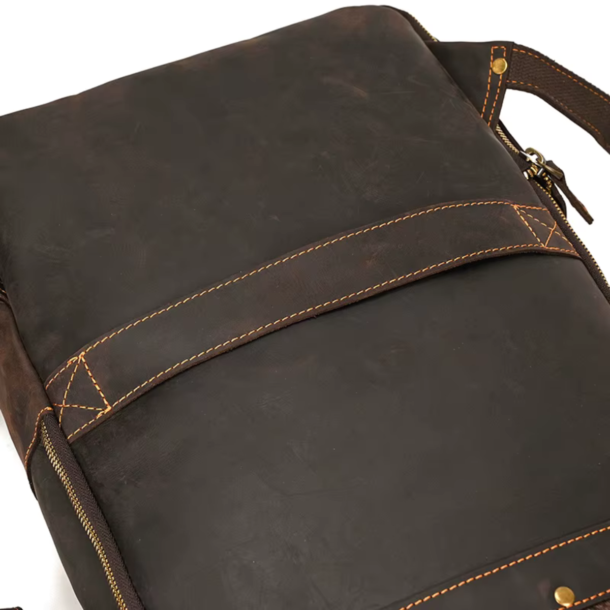 Mochila de Couro Genuíno Texas Notebook 15" Marrom