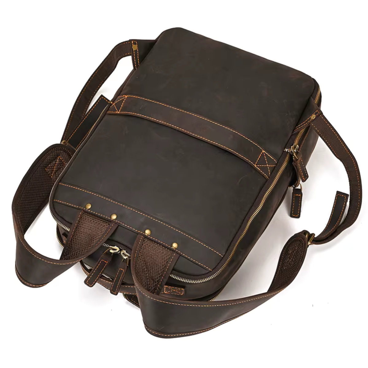 Mochila de Couro Genuíno Texas Notebook 15" Marrom