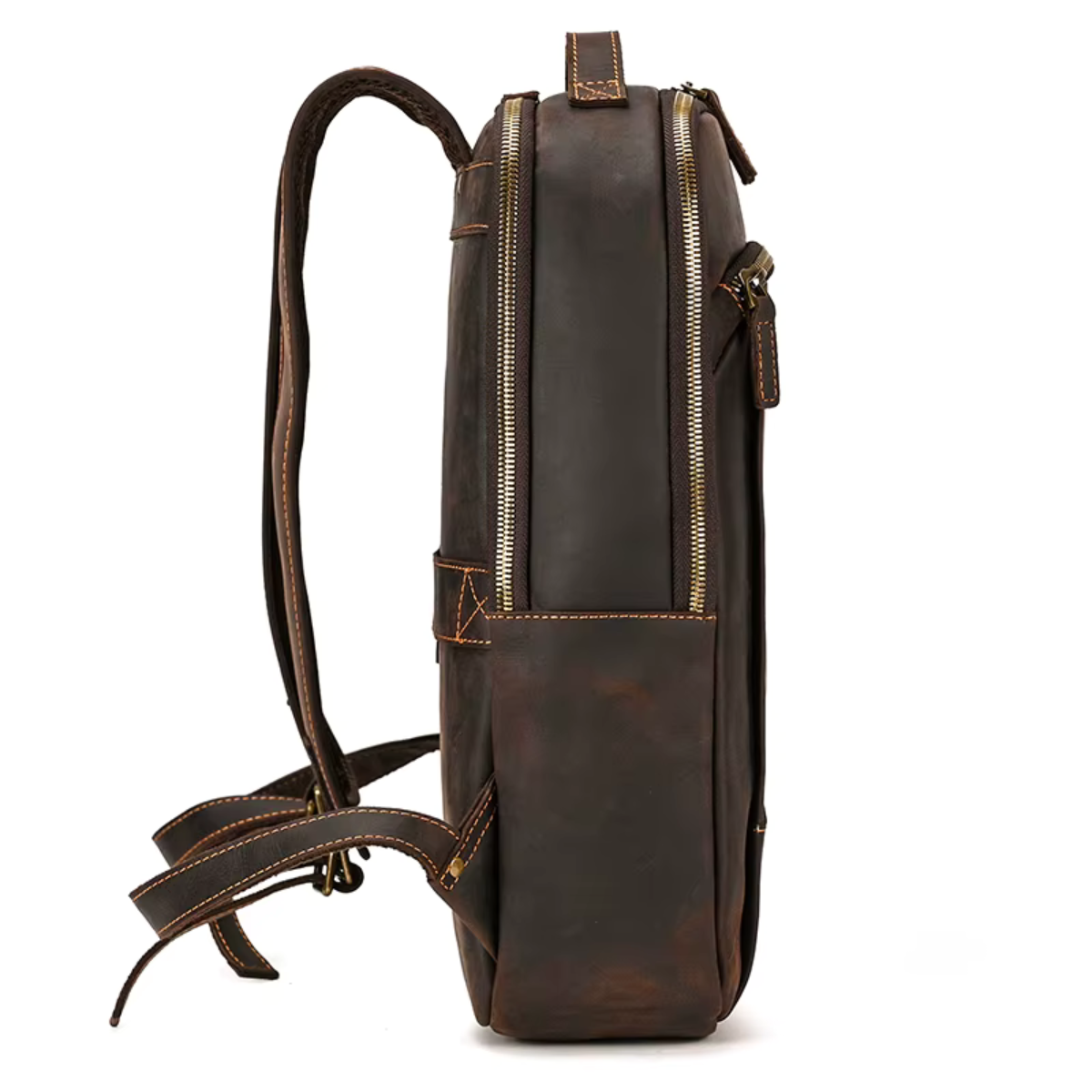 Mochila de Couro Genuíno Texas Notebook 15" Marrom