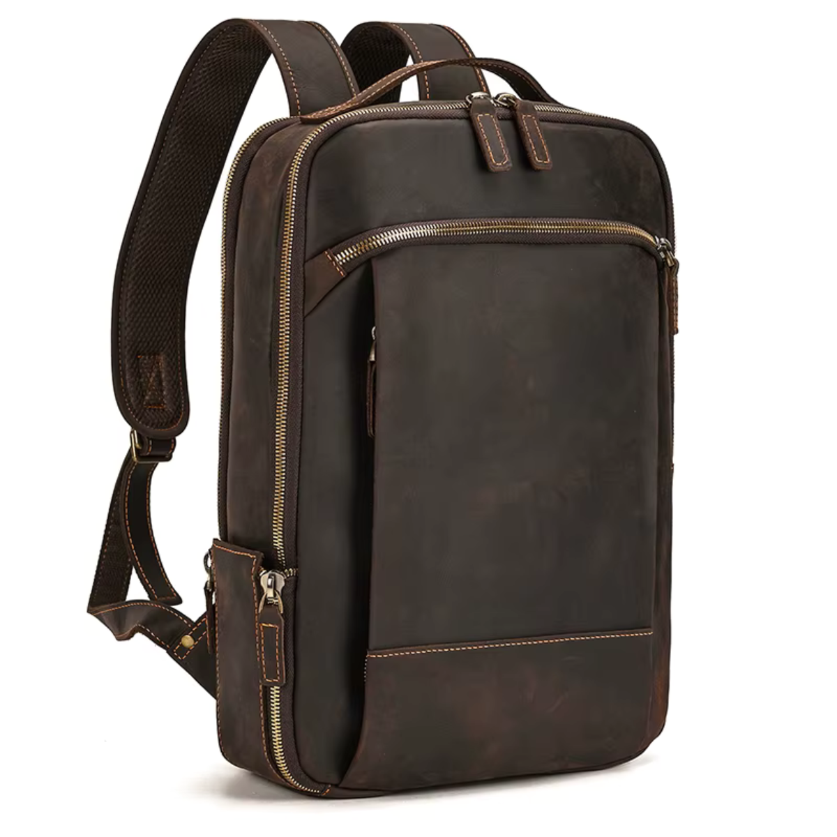 Mochila de Couro Genuíno Texas Notebook 15" Marrom
