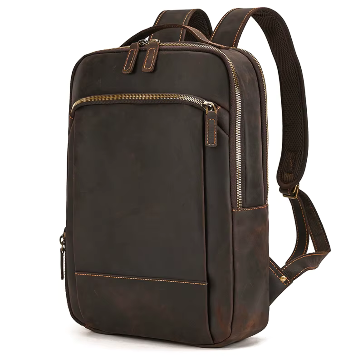 Mochila de Couro Genuíno Texas Notebook 15" Marrom