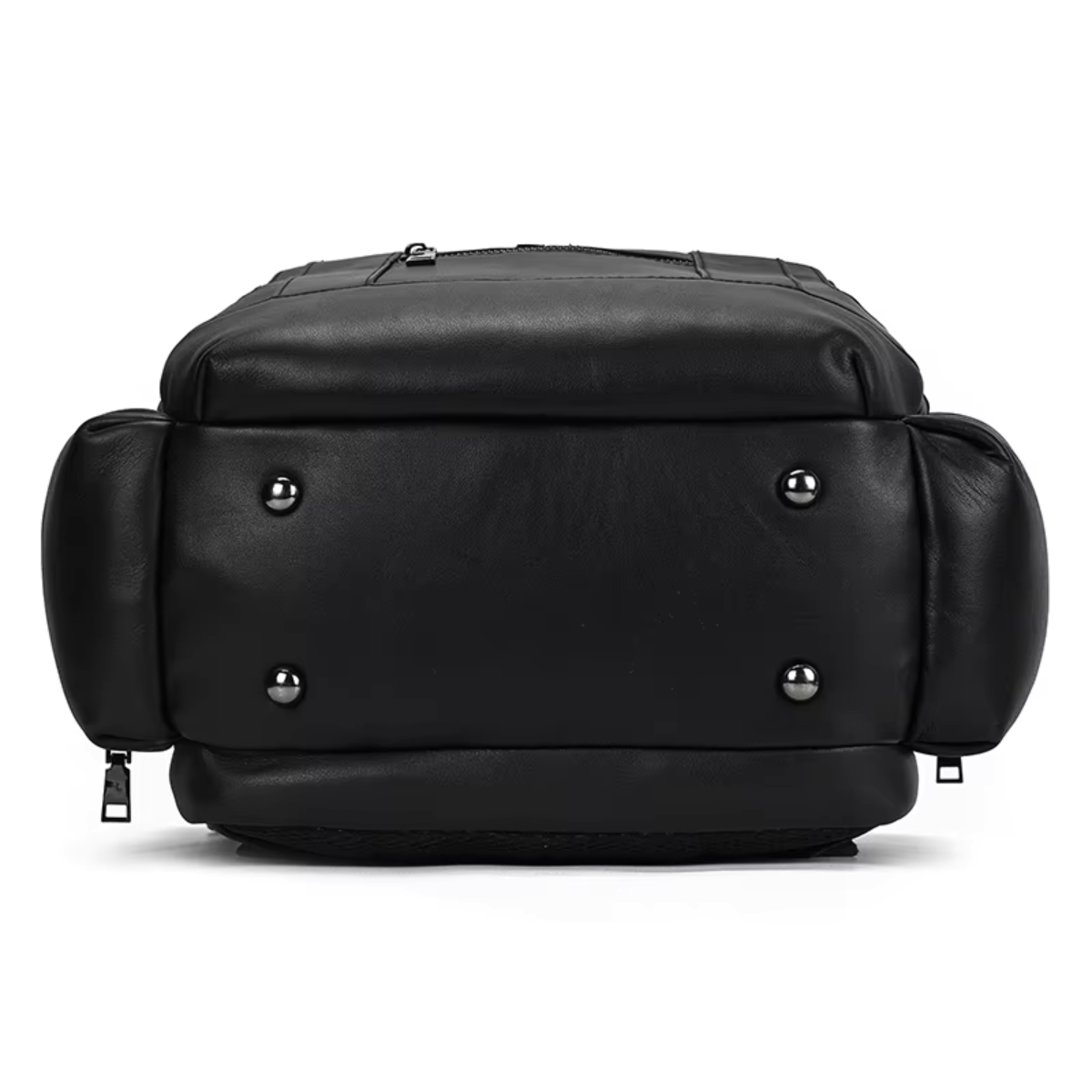 Mochila de Couro Genuíno Luxo American Preta