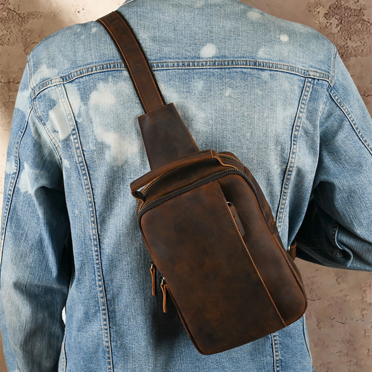 Shoulder Bag Couro Genuino Texas