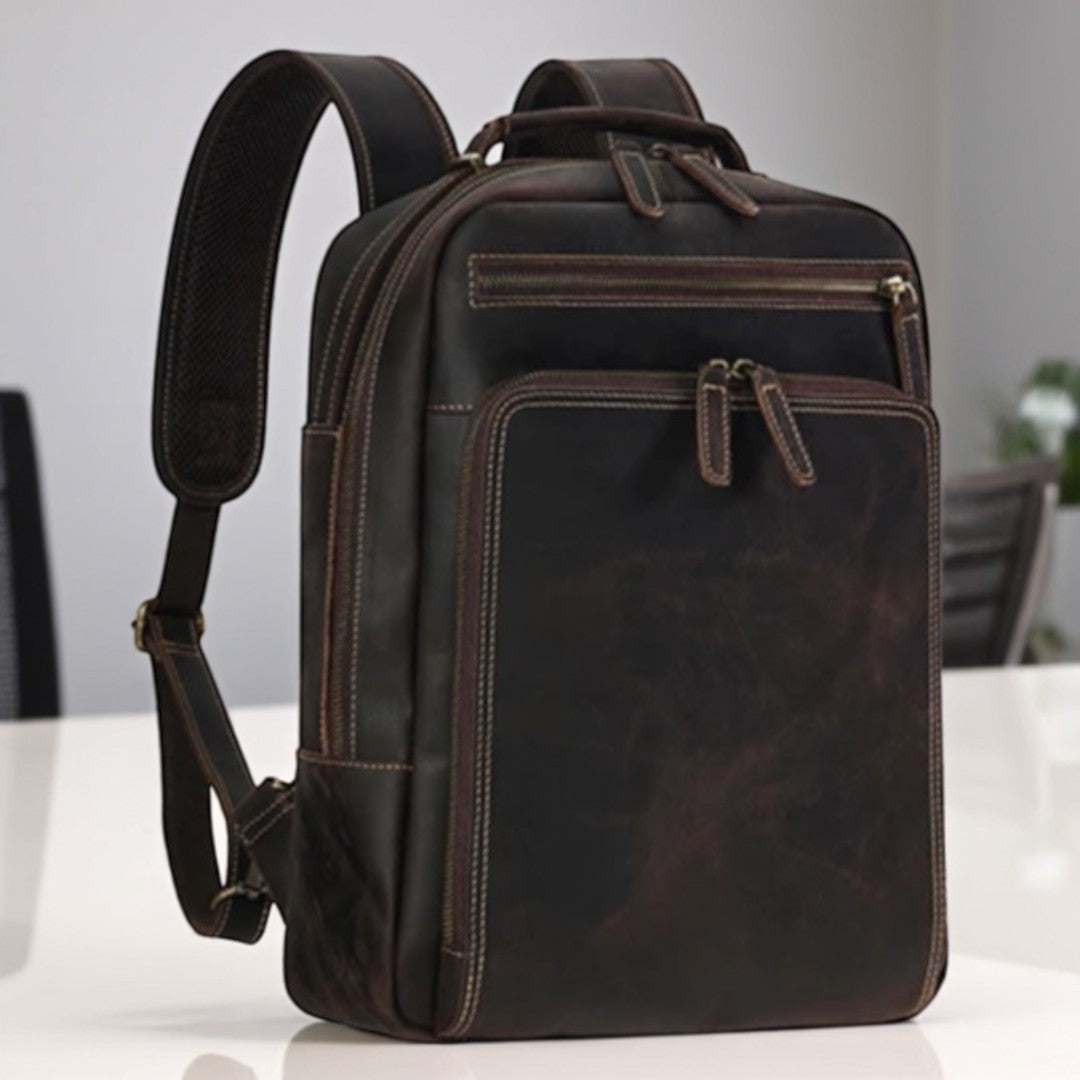 Mochila de Couro Legitimo para Notebook 15,6" Siena