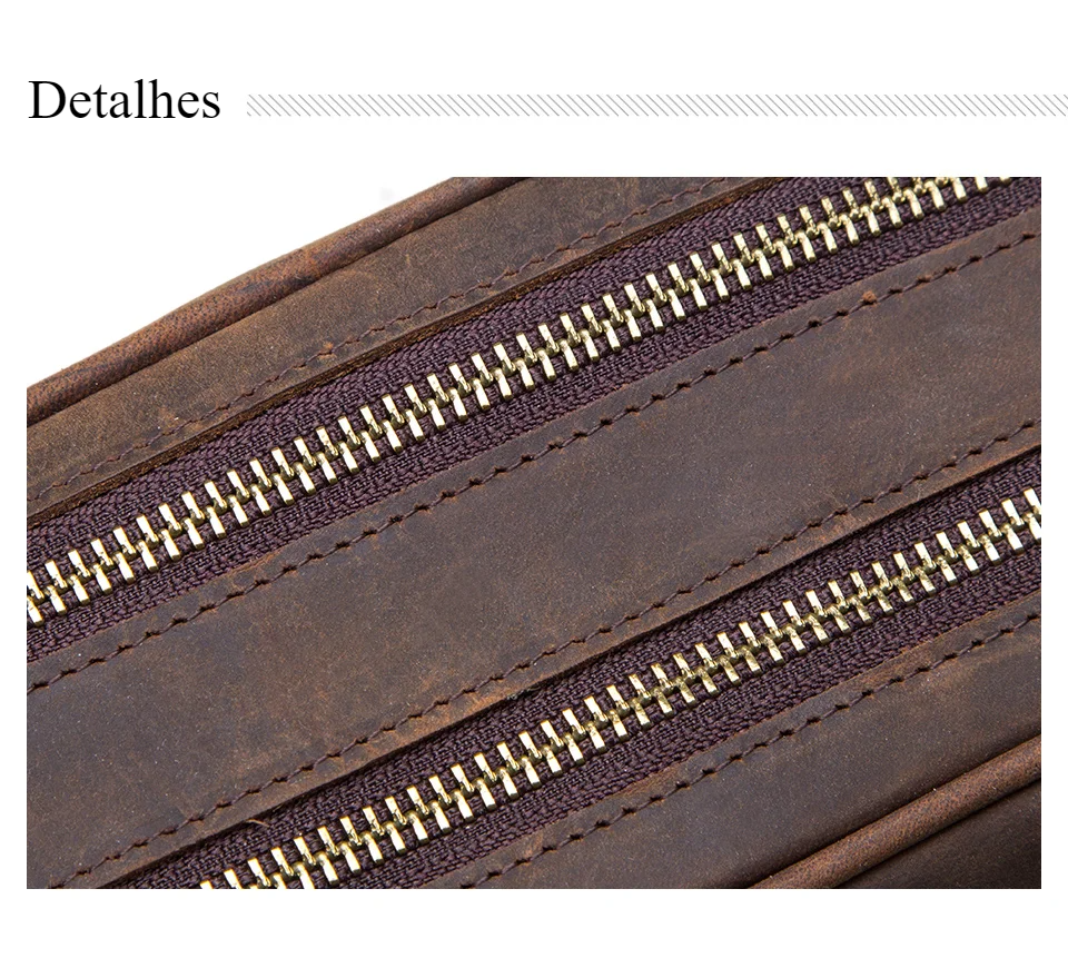 Nécessaire Masculina de Couro Genuíno American