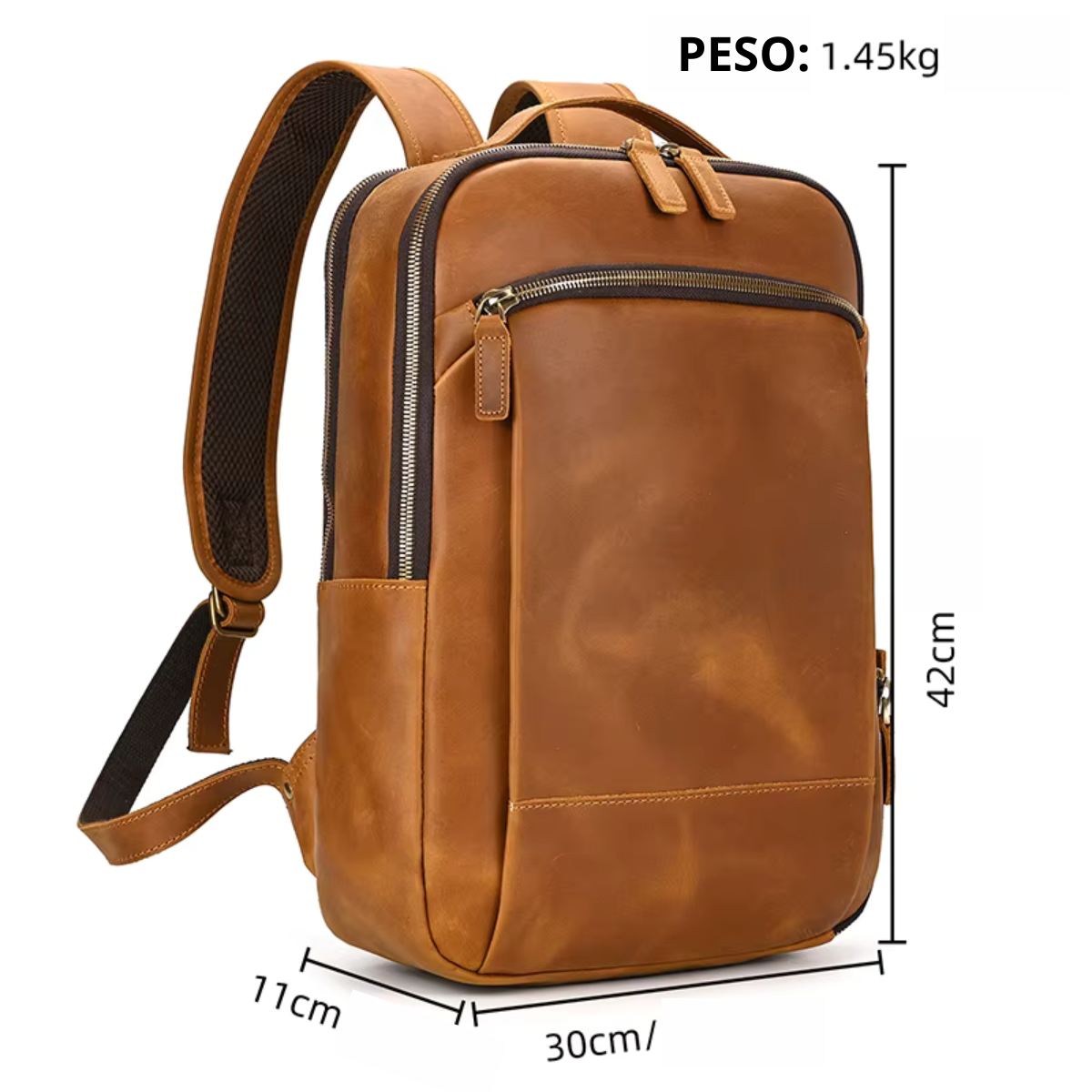 Mochila de Couro Genuíno Texas Notebook 15"