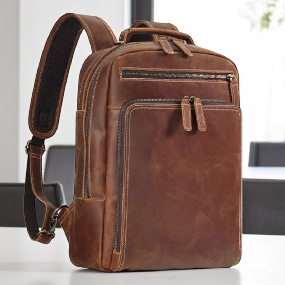 Mochila de Couro Legitimo para Notebook 15,6" Siena