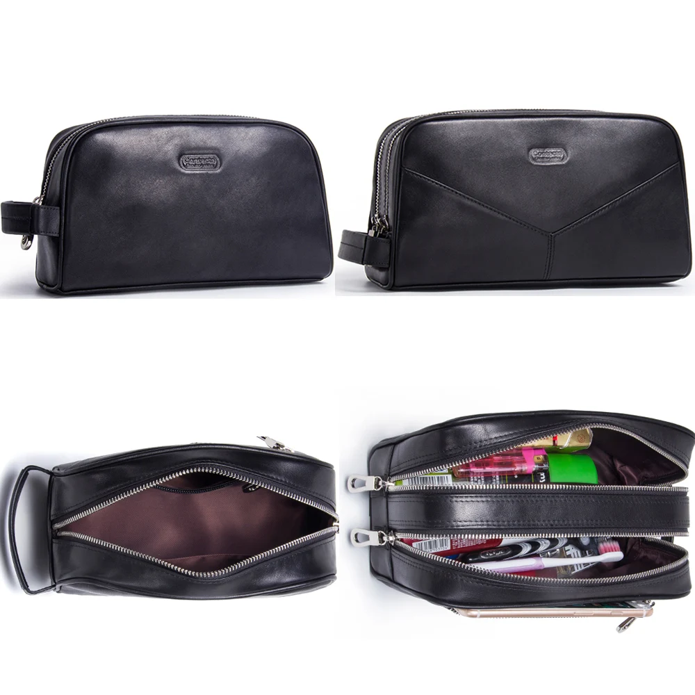 Nécessaire Masculina de Couro Genuíno Milan