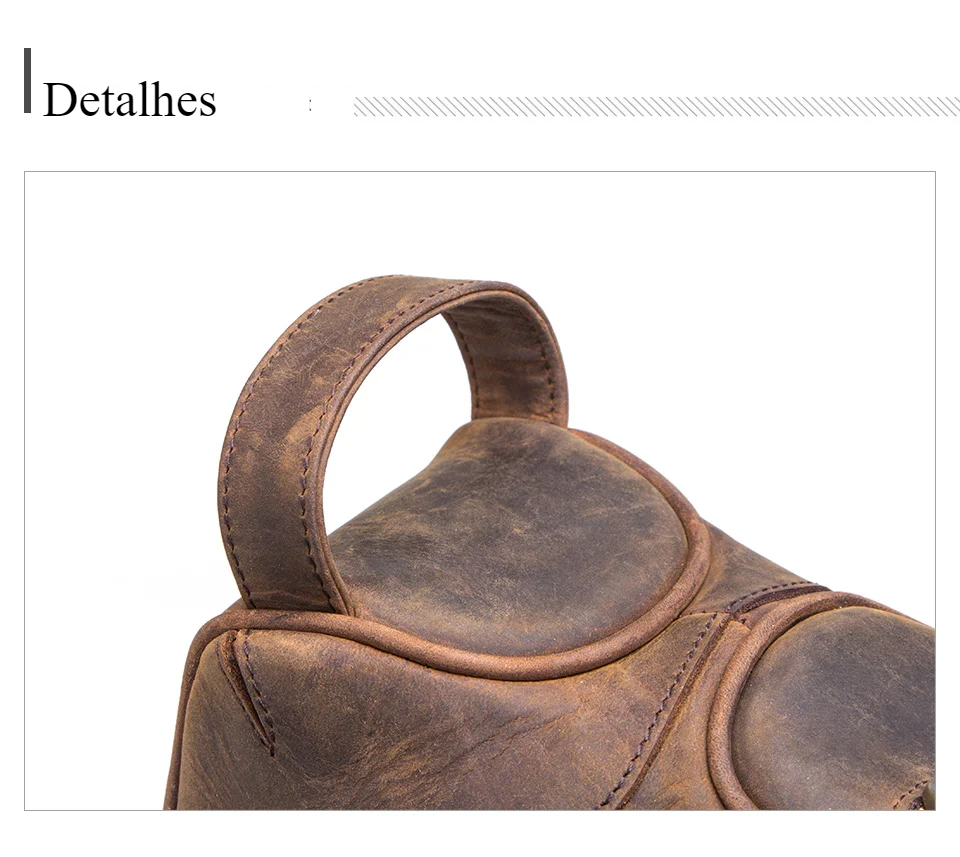 Nécessaire Masculina de Couro Genuíno American