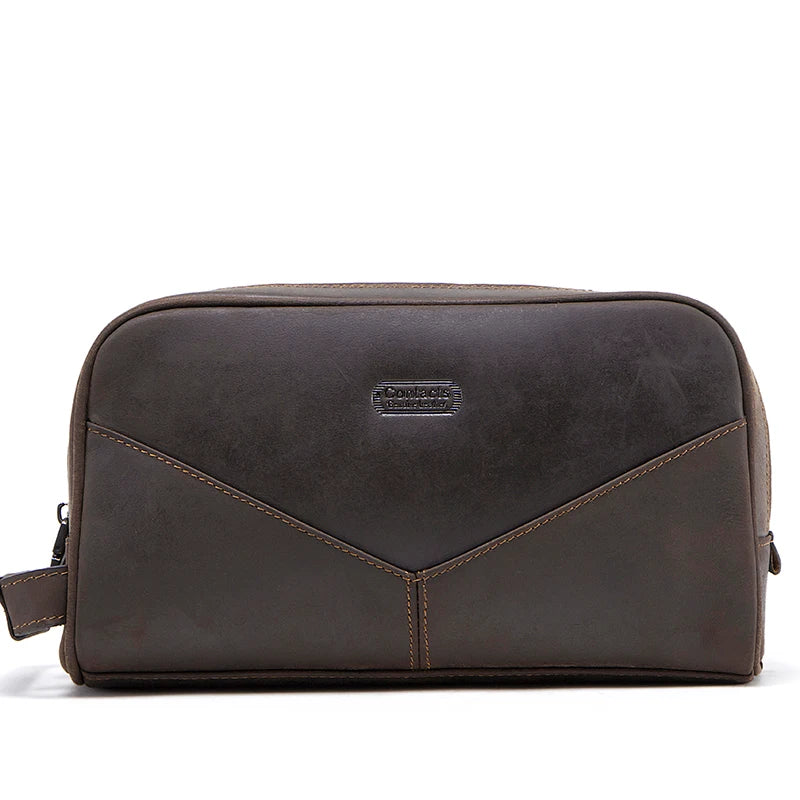 Nécessaire Masculina de Couro Genuíno Milan