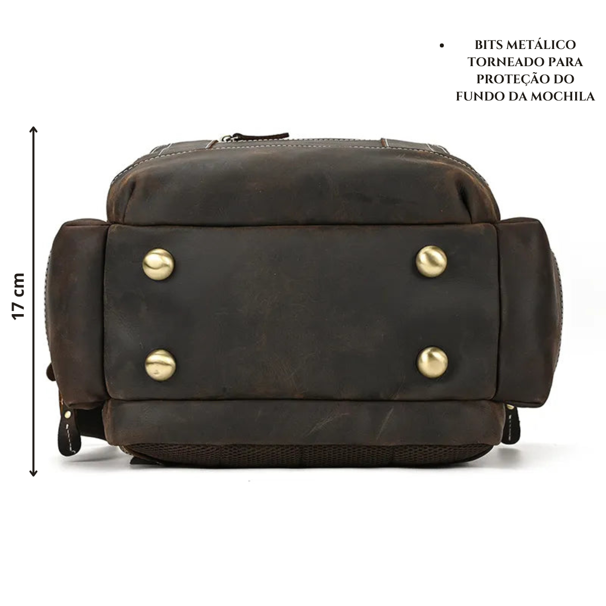 Mochila de Couro Genuíno Luxo American