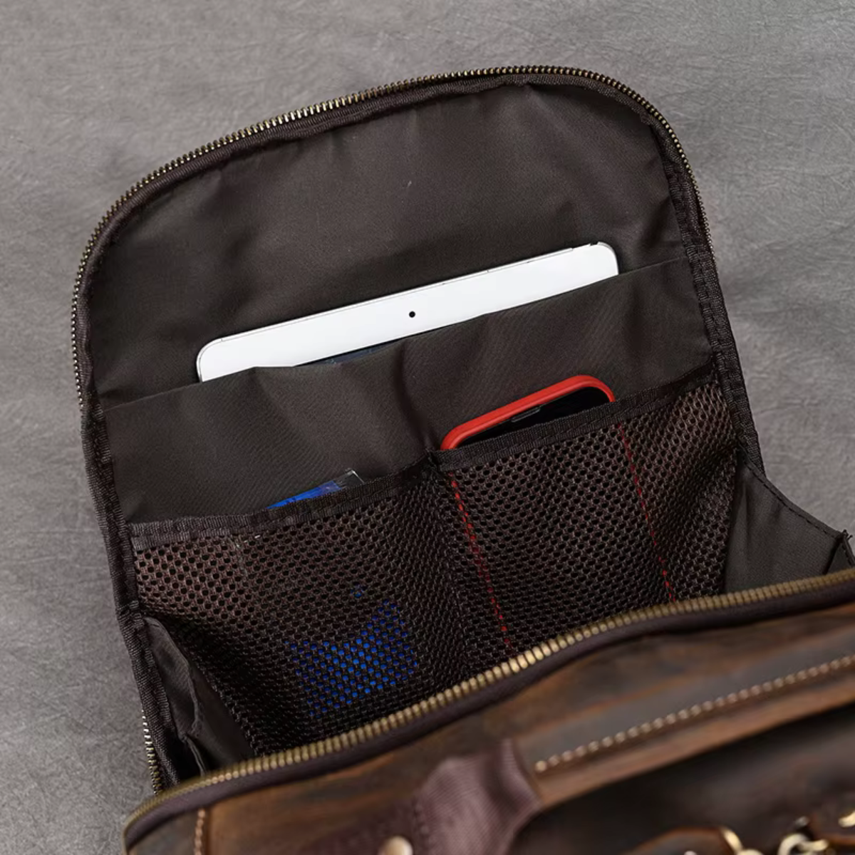 Mochila de Couro Genuíno Luxo American