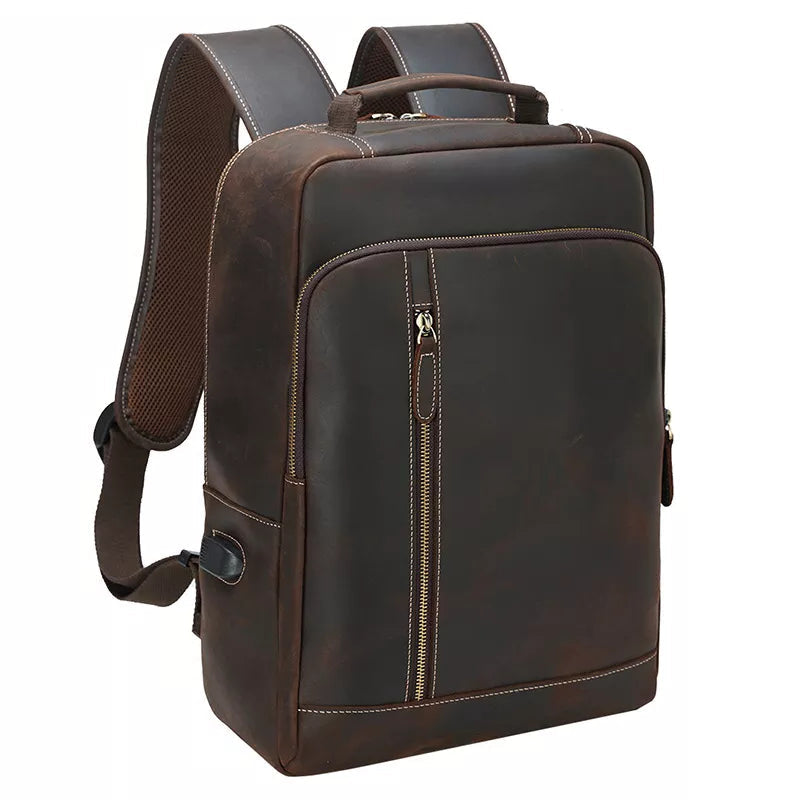 Mochila de Couro Genuíno Notebook 15" Fort Bull