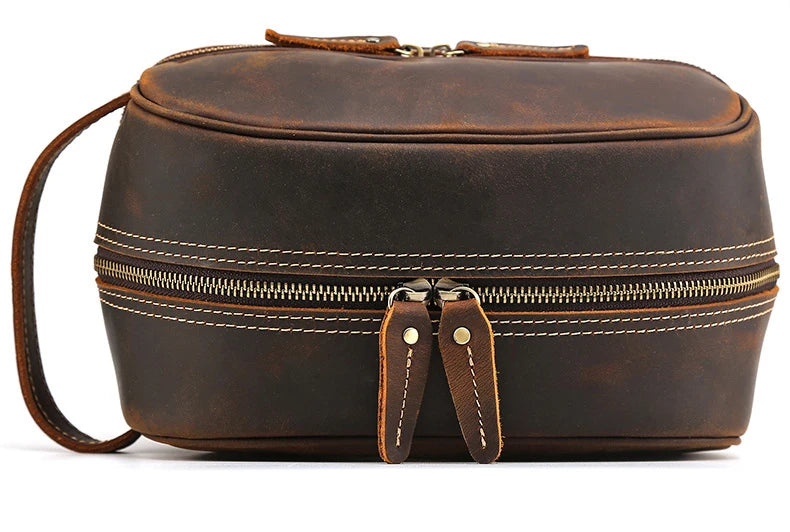 Nécessaire Masculina de Couro Genuíno Dallas