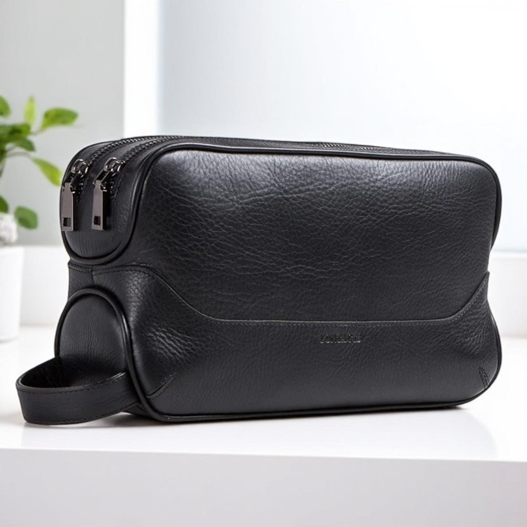 Nécessaire Masculina de Couro Genuíno American