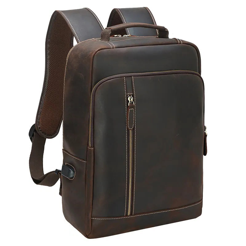 Mochila de Couro Genuíno Notebook 15" Fort Bull
