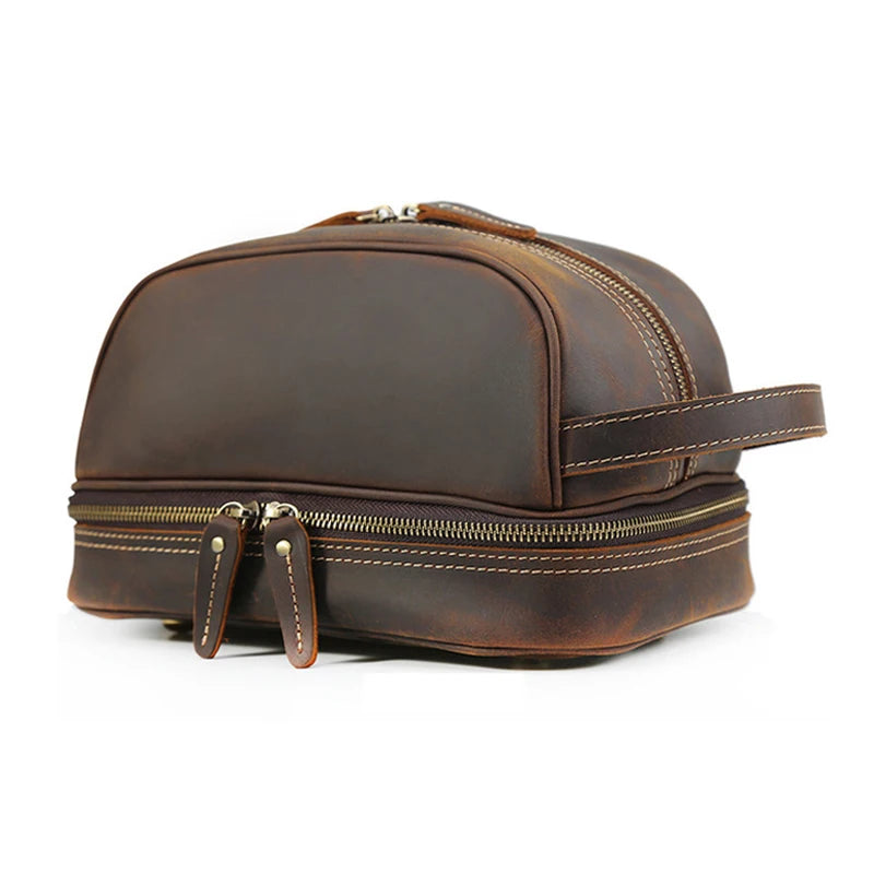 Nécessaire Masculina de Couro Genuíno Dallas