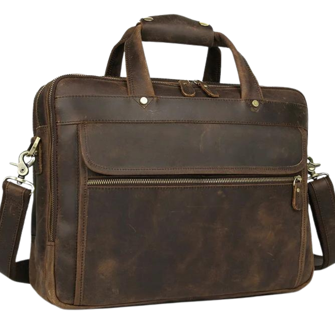 Maleta Executiva Couro Genuíno Roma 15,6 pol