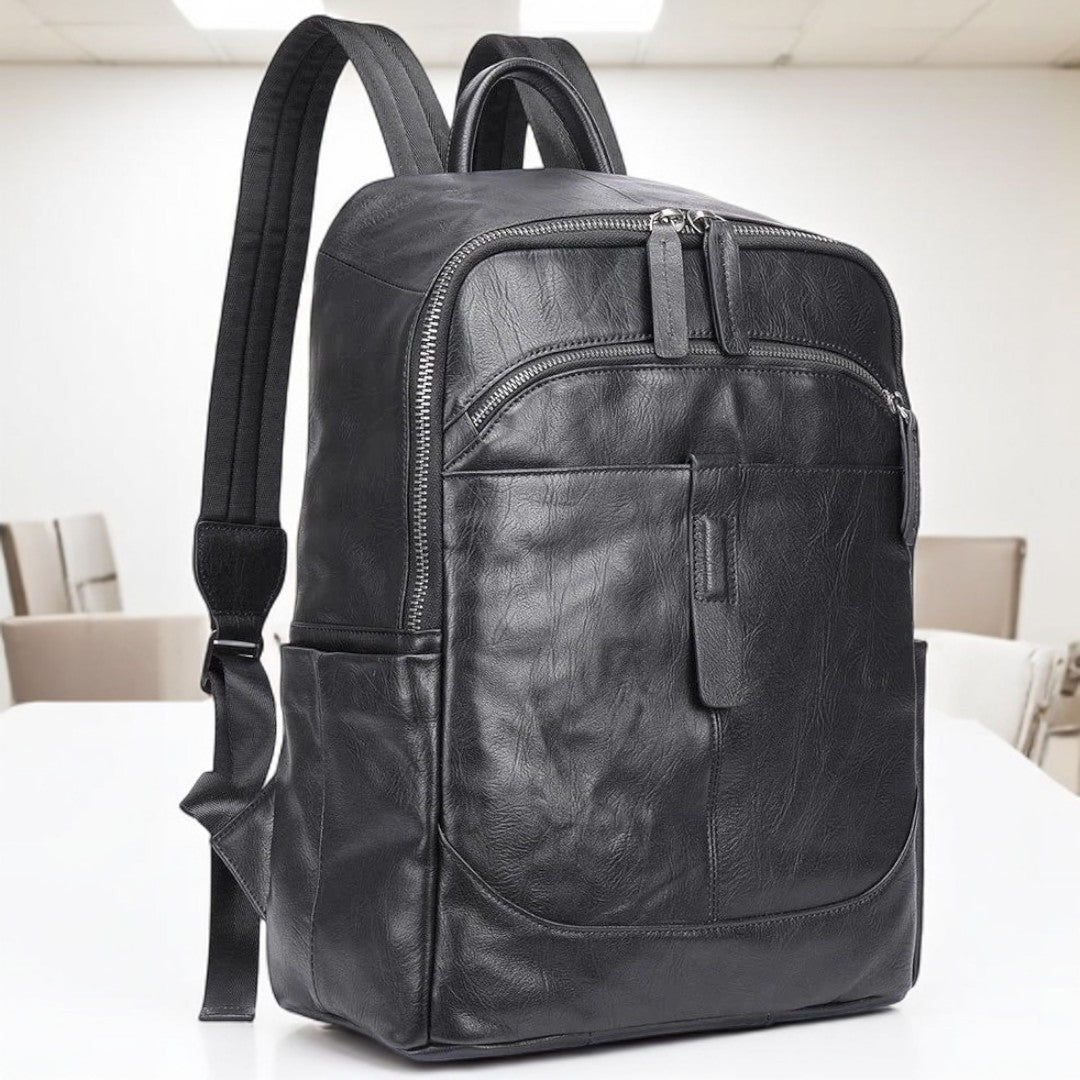 Mochila de Couro Genuíno Michigan Notebook 14"