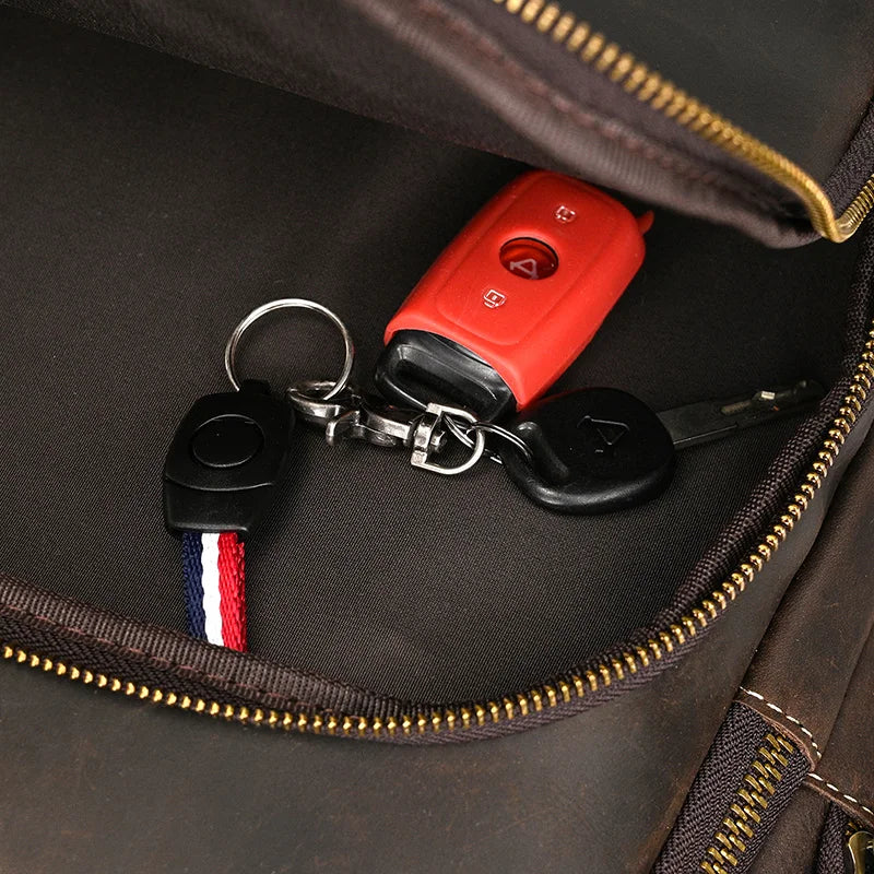 Mochila de Couro Legitimo para Notebook 17 pol com Conexão Usb Black Bull Marrom