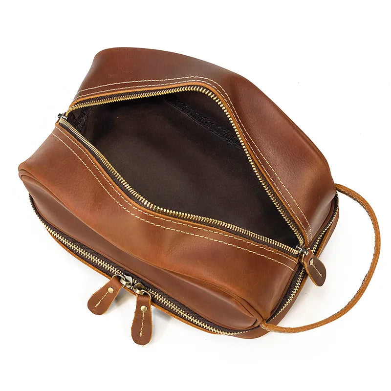Nécessaire Masculina de Couro Genuíno Dallas