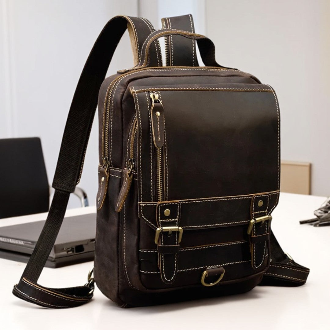 Mochila de Couro Legítimo Colorado 14"