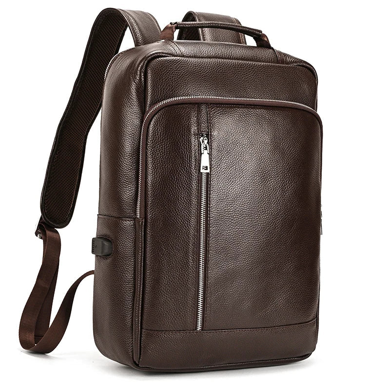 Mochila de Couro Genuíno Notebook 15" Fort Bull