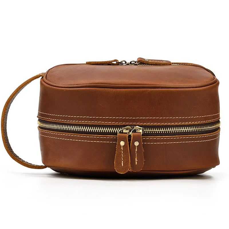 Nécessaire Masculina de Couro Genuíno Dallas