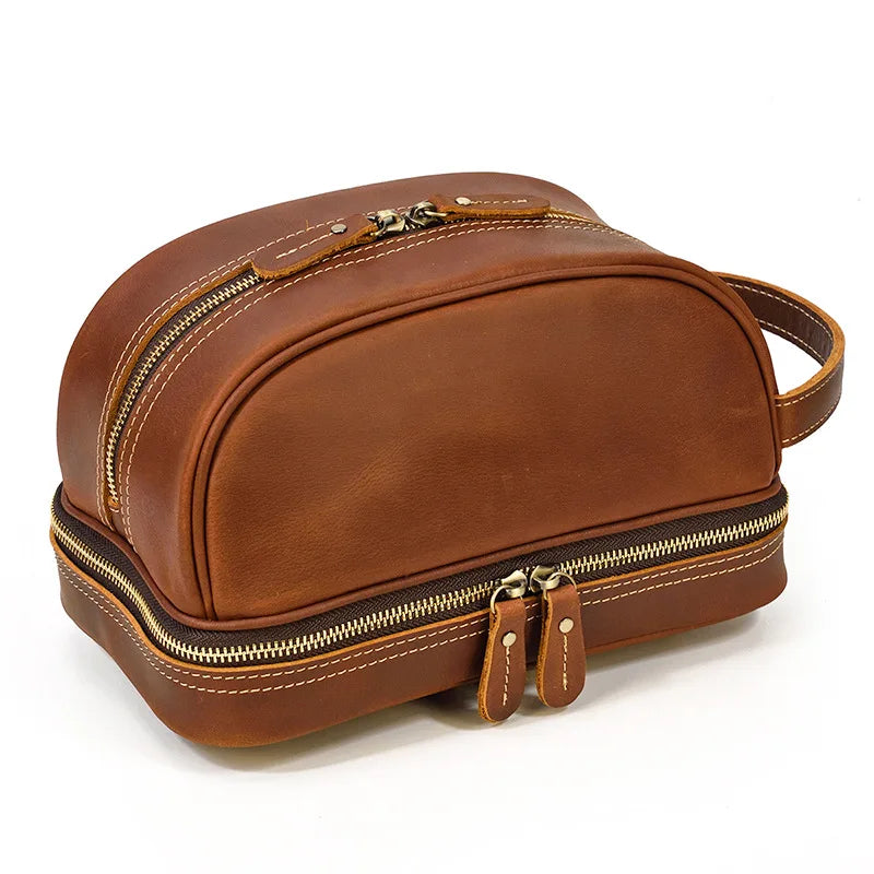 Nécessaire Masculina de Couro Genuíno Dallas