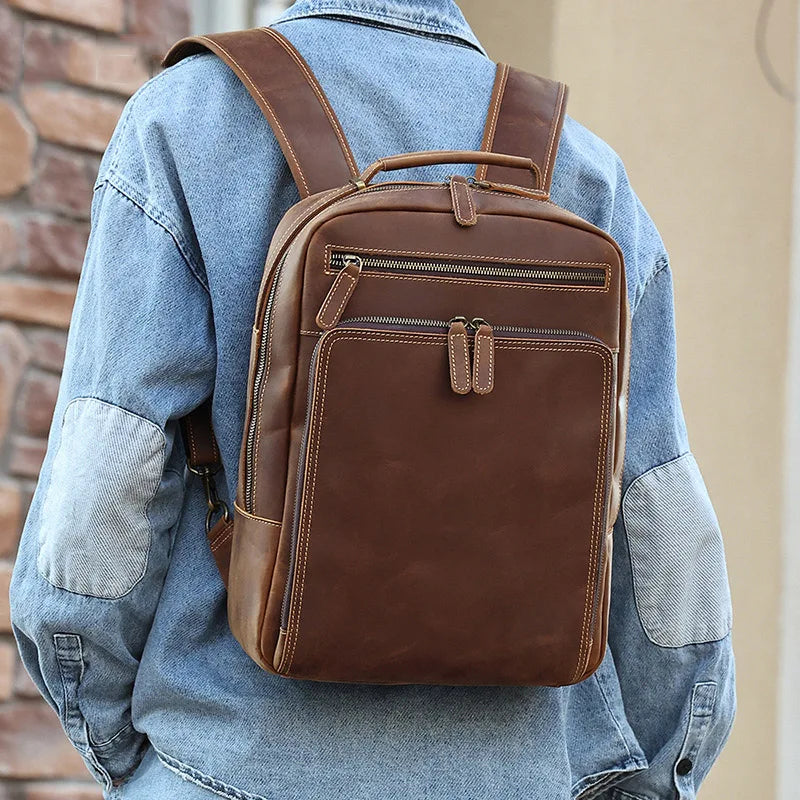 Mochila de Couro Legitimo para Notebook 15,6" Siena