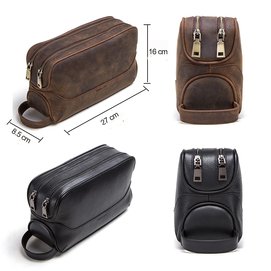 Nécessaire Masculina de Couro Genuíno American
