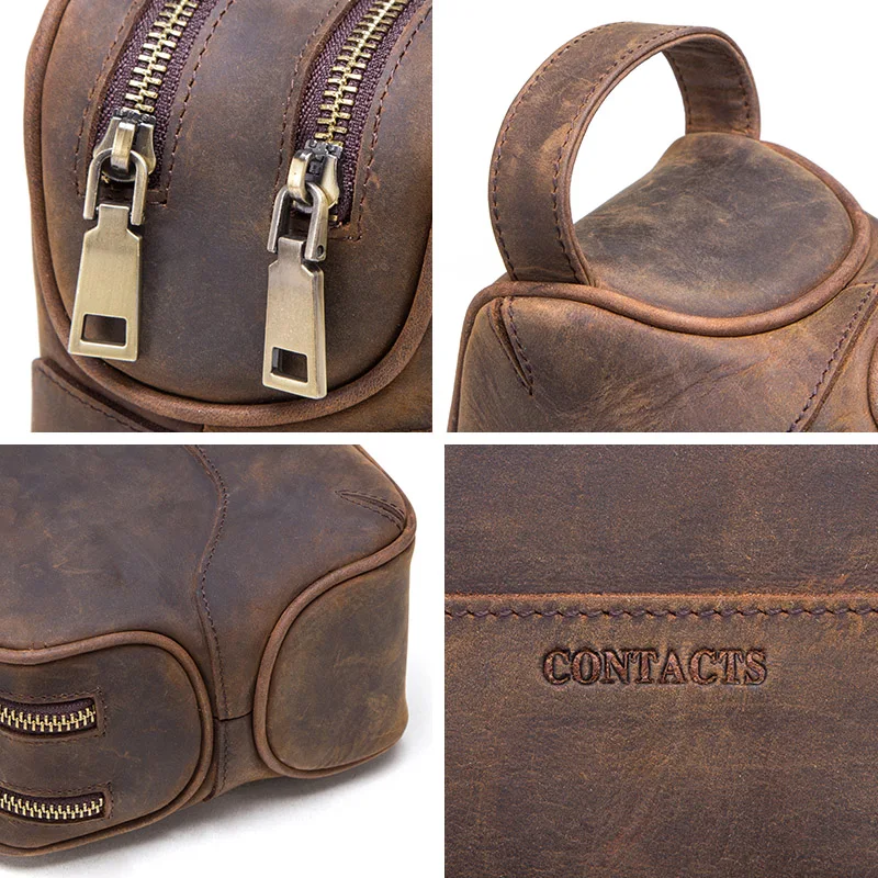 Nécessaire Masculina de Couro Genuíno American