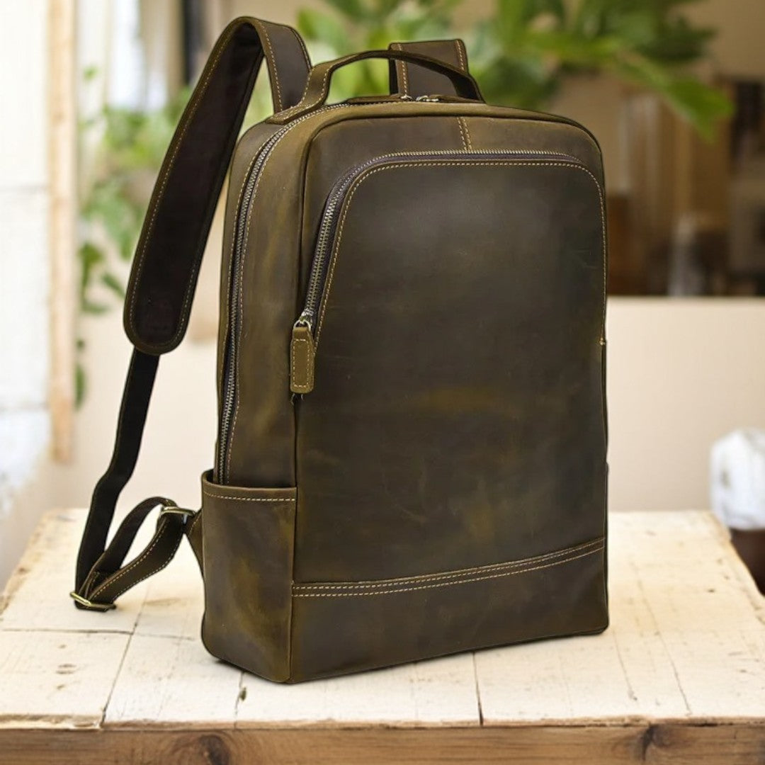 Mochila de Couro Legitimo para Notebook 15,6" Nômade