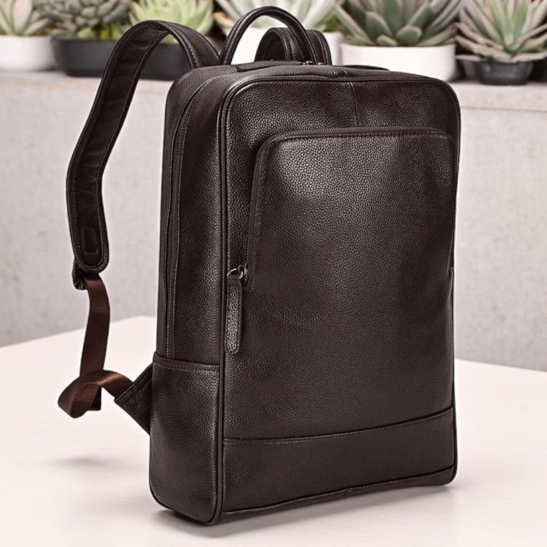 Mochila de Couro Legitimo para Notebook 15,6" Nômade