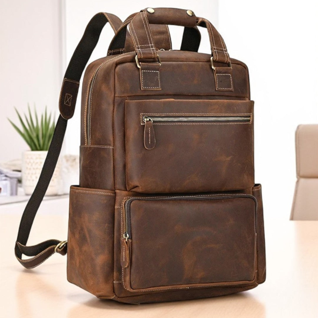 Mochila de Couro Legitimo para Notebook 15,6" Roma