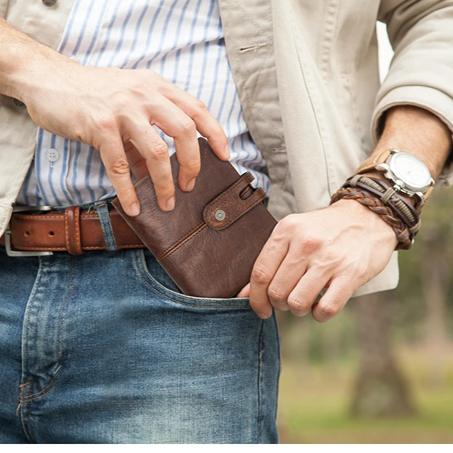 Carteira Masculina de Couro Genuíno Colorado