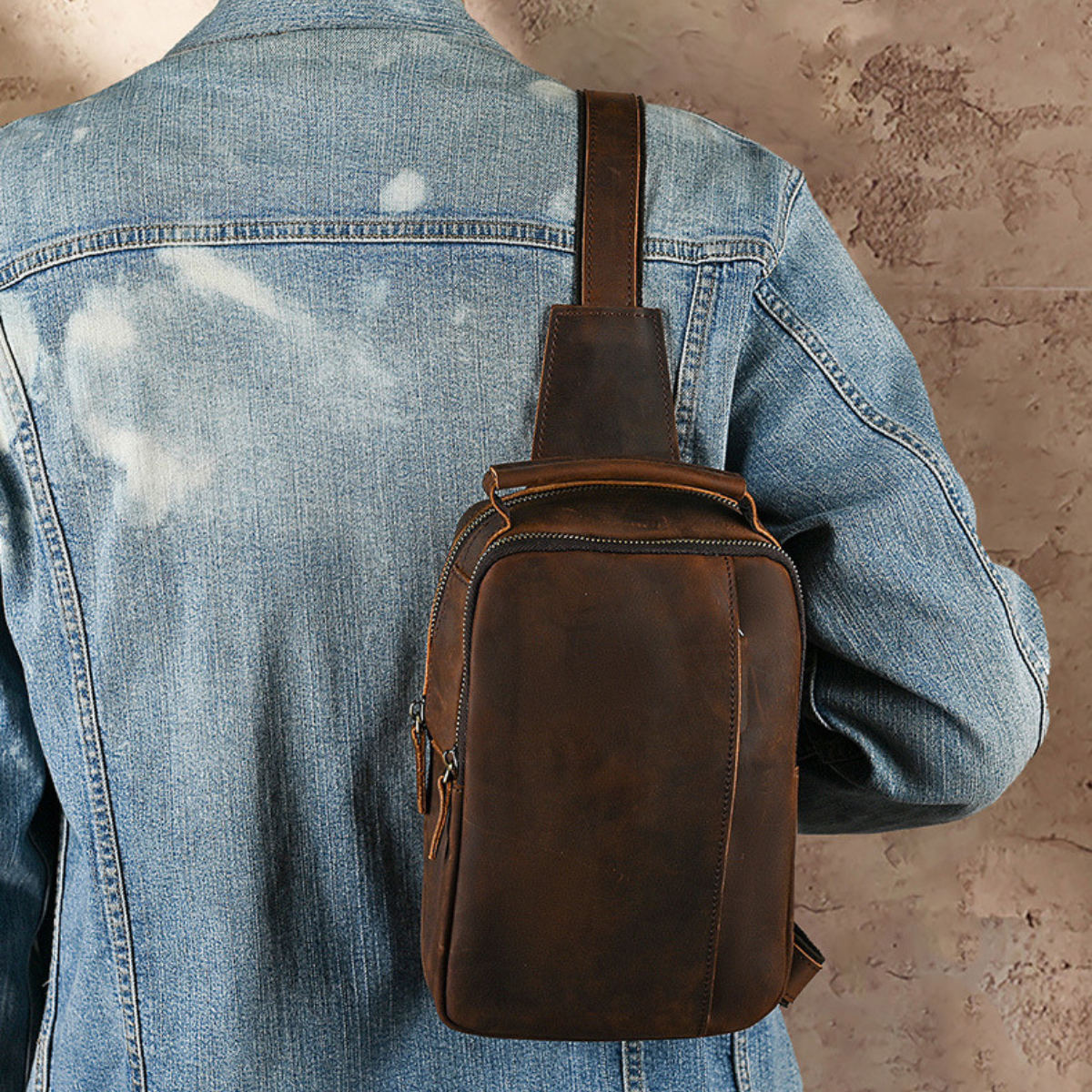 Shoulder Bag Couro Genuino Texas