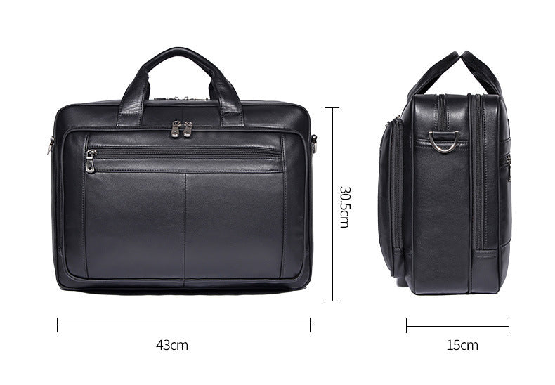 Maleta Executiva Couro Genuíno Genebra 15,6 "
