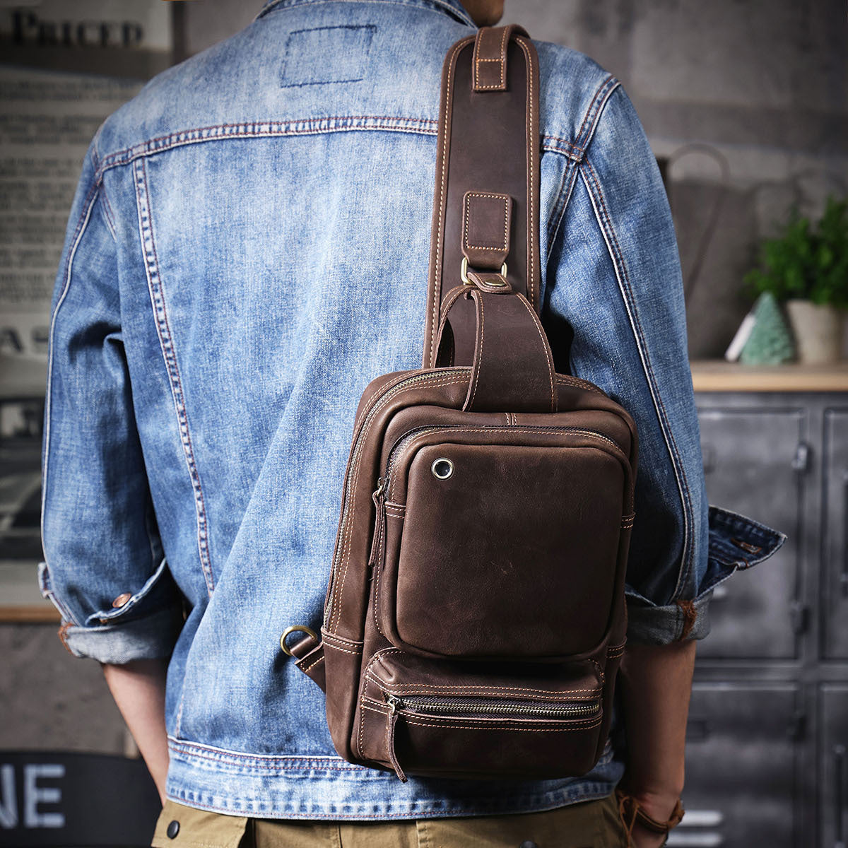 Shoulder Bag Couro Genuíno Dallas