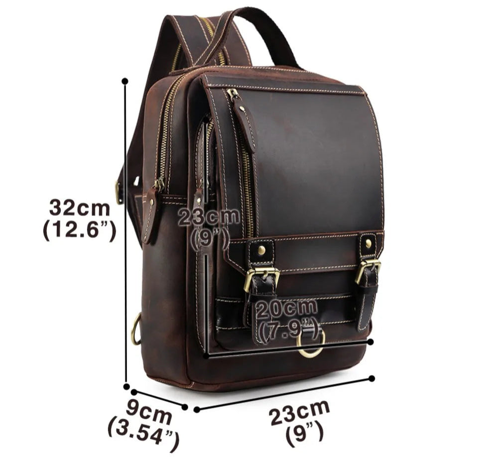 Mochila de Couro Legítimo Colorado 14"