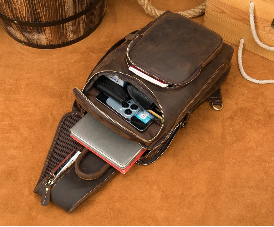 Shoulder Bag Couro Genuíno American