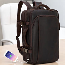 Mochila de Couro Legitimo para Notebook 17" Atacama
