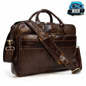 Maleta Executiva Couro Genuíno Envernizado Dallas