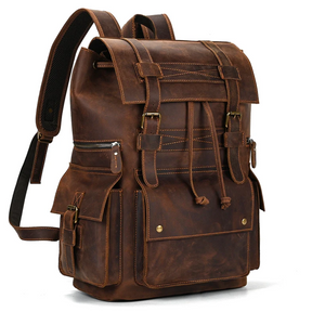 Mochila de Couro Genuíno Luxo Montana 17"