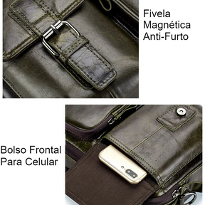 Bolsa Tiracolo de Couro Bull Capitan Tablet 12”