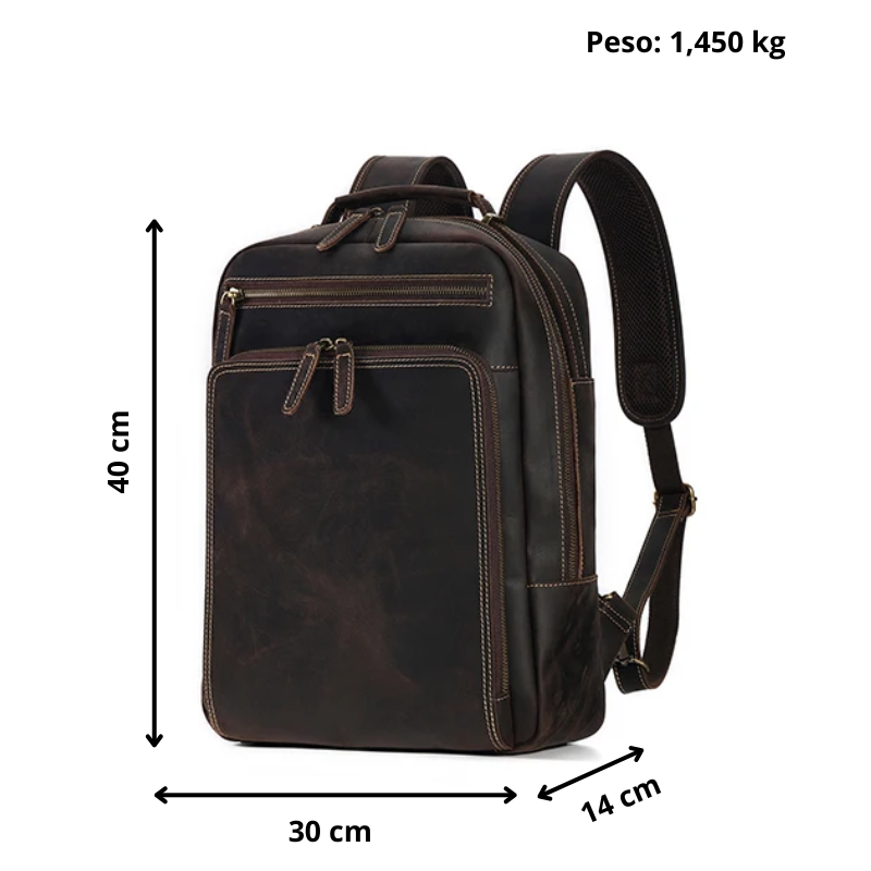 Mochila de Couro Legitimo para Notebook 15,6" Siena