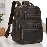 Mochila de Couro Legitimo para Notebook 17 pol com Conexão Usb Black Bull Marrom