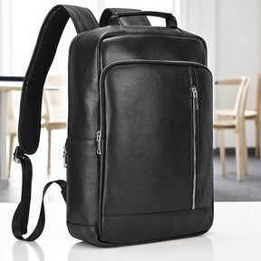 Mochila de Couro Genuíno Dallas Notebook 15,6"
